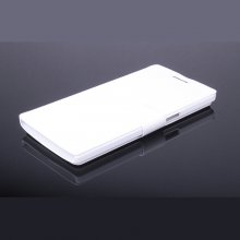 Leather Flip Cover Case Stand for Oneplus One Smartphone White