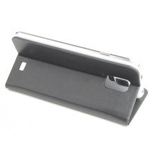 Fashion Leather Flip Case Cover for DOOGEE VOYAGER2 DG310 Smartphone Black