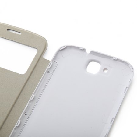 Original S-View Flip Cover Smart Sleep Mode Case for ZOPO ZP990 Captain S Smartphone- White