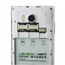 LEAGOO Lead 5 Smartphone Android 4.4 MTK6582 Quad Core 5.0 Inch IPS Screen White