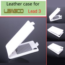 Leather Flip Cover Case Stand for Leagoo Lead 3 Smartphone White