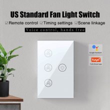 Tuya WiFi Smart Ceiling Fan Switch,Support Tmall Genie/Alexa/GoogleHome,smart control,Advanced Scheduling & Timer(2-pack)