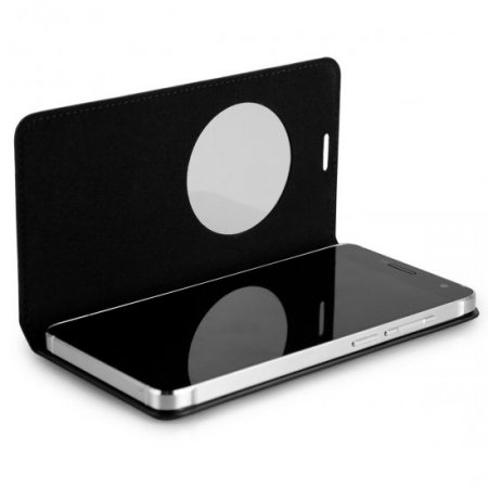 Original Protective Case S-View Flip Cover for DOOGEE Iron Bone DG750 Smartphone Black