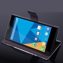 Fashion Painting Blue Butterfly Flip Cover Stand Case For Doogee DG550 Smartphone