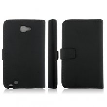 5.3 Inch Protective Leather Stand Case for Samsung Galaxy Note I9220 Smart Phone- Black