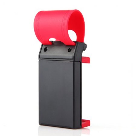 Retractable Silicon Car Steering Wheel Mobile Phone Socket Holder Clip