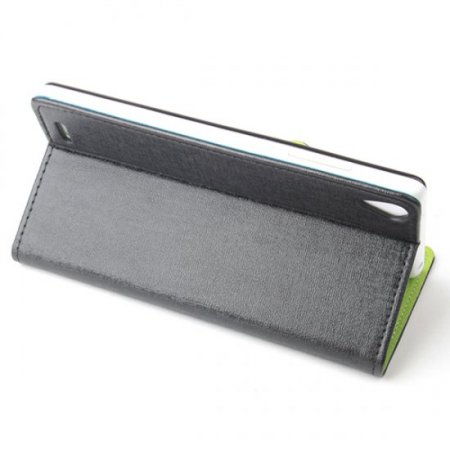 Fashion Leather Flip Case Cover for KINGZONE K1 Smartphone Black