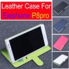 Leather Flip Cover Case Stand for Elephone P8 Pro Smartphone White