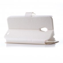 Fashion Flower Show Leather Stand Case Cover for MEIZU MX2 Smartphone White