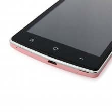 F1 Smartphone Android 4.4 MTK6572W Dual Core 5.0 Inch 3G Smart Wake Pink