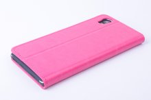 Leather Flip Cover Case Stand for Elephone G7 Smartphone Rose