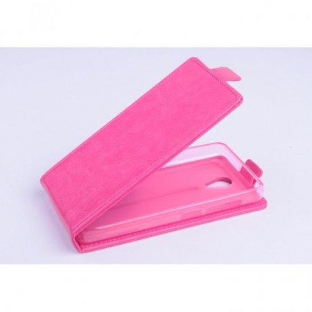 Leather Flip Cover Case Stand GIONEE V183 Smartphone Pink