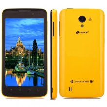 K-Touch T6 Smartphone Android 4.0 LC1810 Dual Core 4GB 4.5 Inch 5.0MP Camera GPS- Yellow & Black