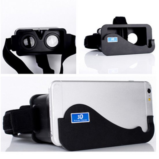 1688B 3D Private Ciname Glasses Head Mount Plastic Version 3D Glasses for iPhone 6