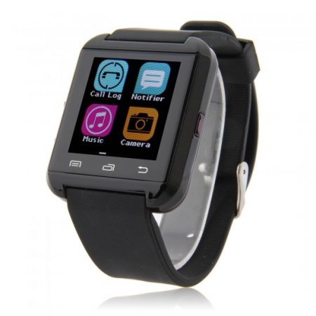 U Watch U8 Smart Bluetooth Watch 1.44" Screen for Android Smartphones Black