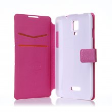 Fashion Flower Show Leather Stand Case Cover for Coolpad 7295C Smartphone Rose