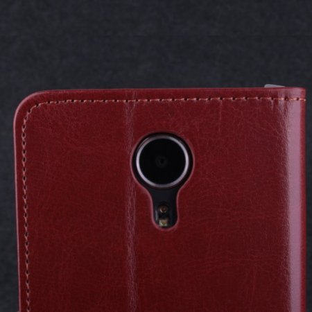 Flip Leather Cover Stand Case for ECOO E02 Pro Shinning Smartphone Brown