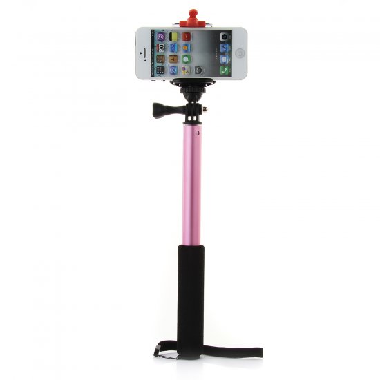 iht Mini Monopod Selfie Handheld Monopod Stick for iOS and Android Pink