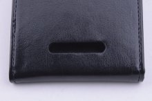 Leather Flip Cover Stand Case for DOOGEE DG580 Smartphone Black