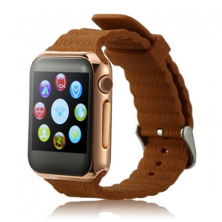 Marknano V9 Smart Watch Phone Bluetooth Watch 1.54 inch Touch Screen Heart Rate Brown