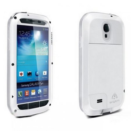 LOVE MEI Shockproof Waterproof Aluminum Metal Case For Samsung Galaxy S4 i9500 White