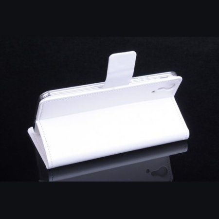 Leather Flip Cover Case Stand for Cubot X9 Smartphone White