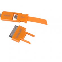 Le touch iComsta 3-in-1 USB Combo Sync and Charge Cable for iPhone iPad Smart Devices- Orange