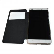 Original Protective Case S-view Flip Cover Case for Oukitel U8 Smartphone Black