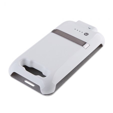 2600mAh External Battery Case with Cover for Samsung Galaxy SIII i9300 White
