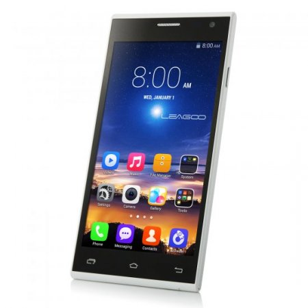 LEAGOO Lead 5 Smartphone Android 4.4 MTK6582 Quad Core 5.0 Inch IPS Screen White