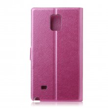 Flower Show Leather Flip Cover Stand Case for Samsung Note 4 9106 Smartphone Rose