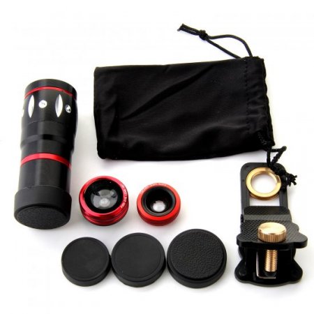 4 in 1 Universal Clamp Camera Lens Clip Mobile Phone Lens