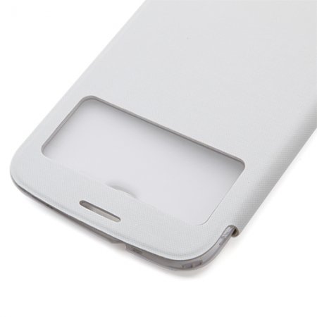Original S-View Flip Cover Smart Sleep Mode Case for ZOPO ZP990 Captain S Smartphone- White