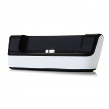 Practical 2-In-1 Dock Station Charger For Samsung Galaxy Note 3 Smartphone White