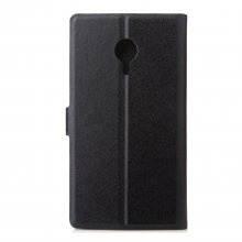 Fashion Leather Flip Cover Stand Case for MEIZU MX4 Pro Smartphone Black