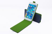 Leather Flip Cover Stand Case for DOOGEE DG310 Smartphone Black