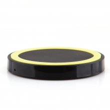Q5 Portable Mini Wireless Charger Pad for Qi Compliant Devices Yellow&Black