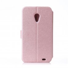Fashion Flower Show Leather Stand Case Cover for MEIZU MX3 Smartphone Champagne