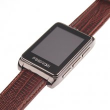 S9110 Quad Band Watch Phone 1.8 Inch Touch Screen Bluetooth Camera with Bluetooth Earphone - Brown