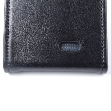 Leather Flip Cover Case Protect Case for Doogee DG280 Smartphone Black