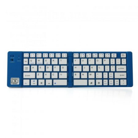 Geyes GK228 Portable Wireless Bluetooth Folding Keyboard Aluminum Alloy Blue