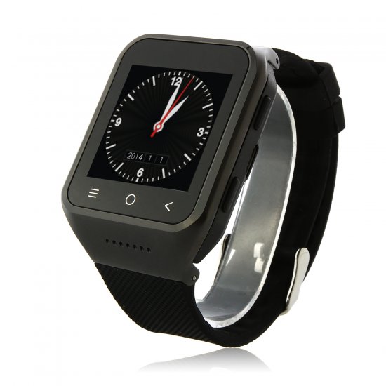 ZGPAX S8 Watch Phone Android 4.4 MTK6572W Dual Core 1.54 Inch 3G 512MB 8GB GPS Black