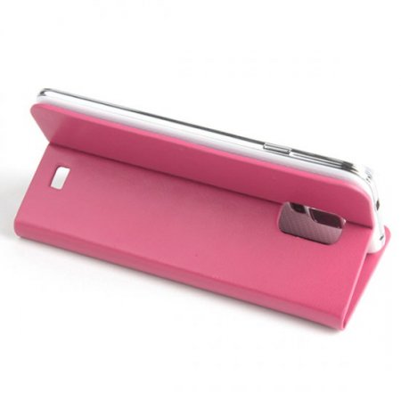 Fashion Leather Flip Case Cover for DOOGEE VOYAGER2 DG310 Smartphone Rosy