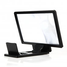 Portable Mobile Phone Screen Magnifier Bracket 3D Enlarge Stand for Smartphone Black