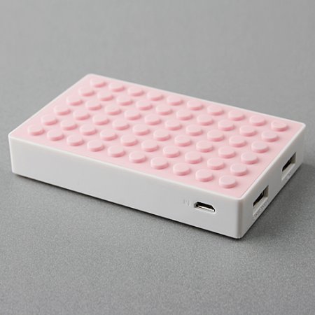 Le touch 4000mAh Universal Power Stone Power Bank Double USB for iPhone iPad Smart Phone Tablet- Pink