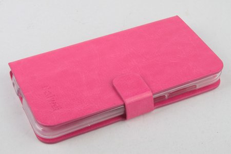 Protective PU Leather Flip Case for ZOPO ZP700 Smartphone Rosy