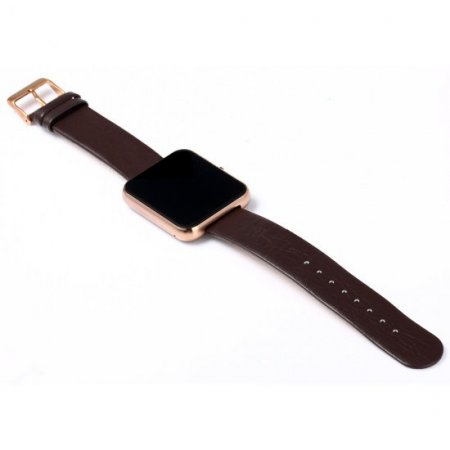 Zeblaze Rover Smart Watch Toughened OGS Panel MTK2501 BT4.0 Premium Leather Strap Gold