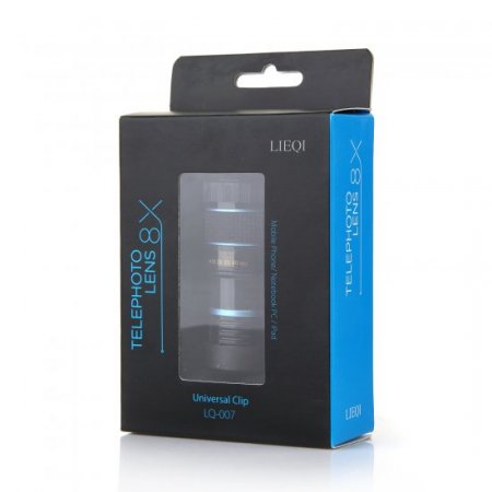LIEQI LQ-007 8X Zoom Mobile Phone Telescope Lens with Universal Clip Blue