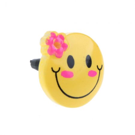 Smiling Face Earphone Jack Dustproof Plug Set 5Pcs Yellow