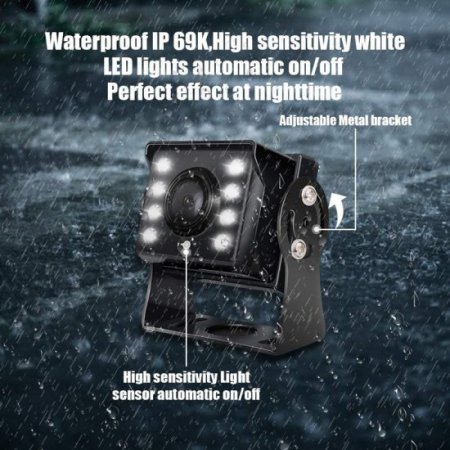 7 Inch Digital Monitor Car Reversing 1080P AHD High Resolution 2CH View Rear View Monitor Backup Camera System